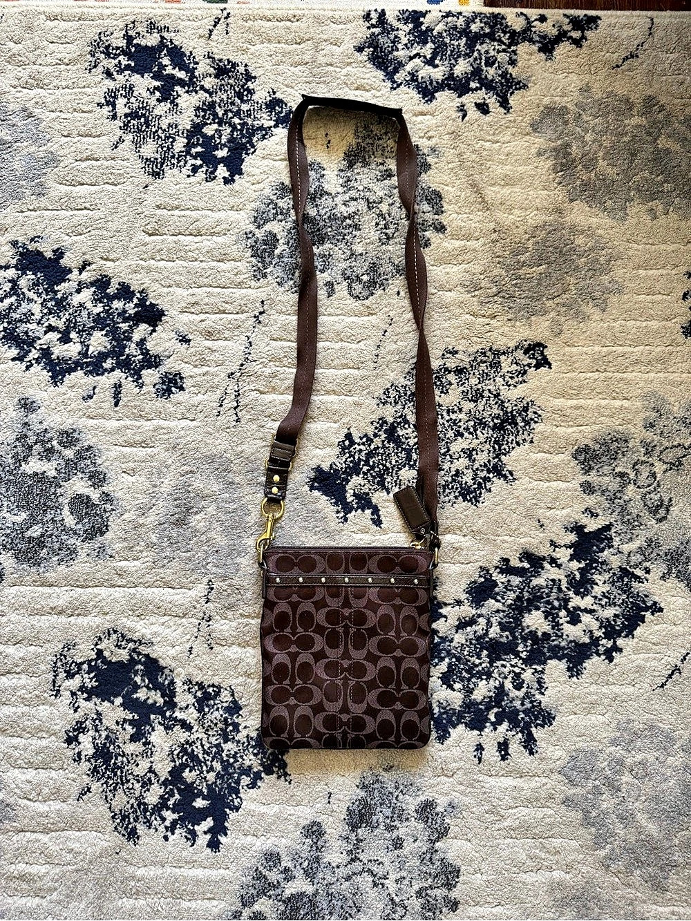 Coach Brown & Purple Crossbody Bag